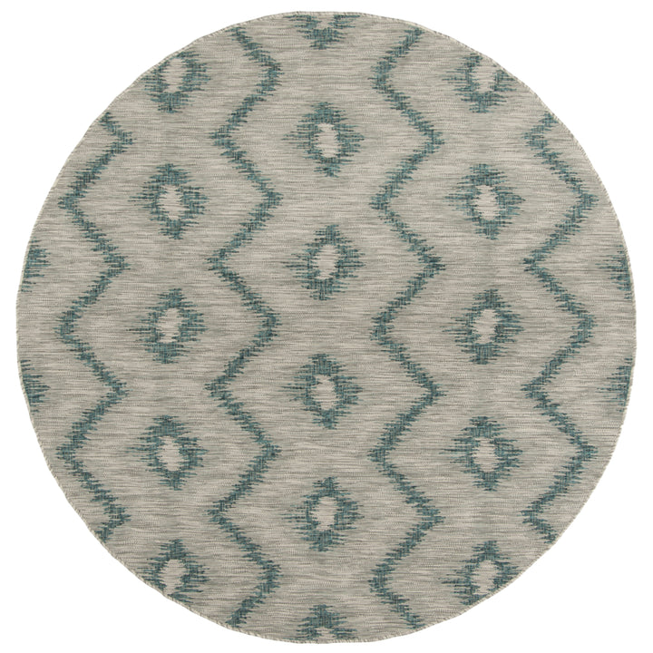 SAFAVIEH Outdoor CY8463-37212 Courtyard Grey / Blue Rug Image 5