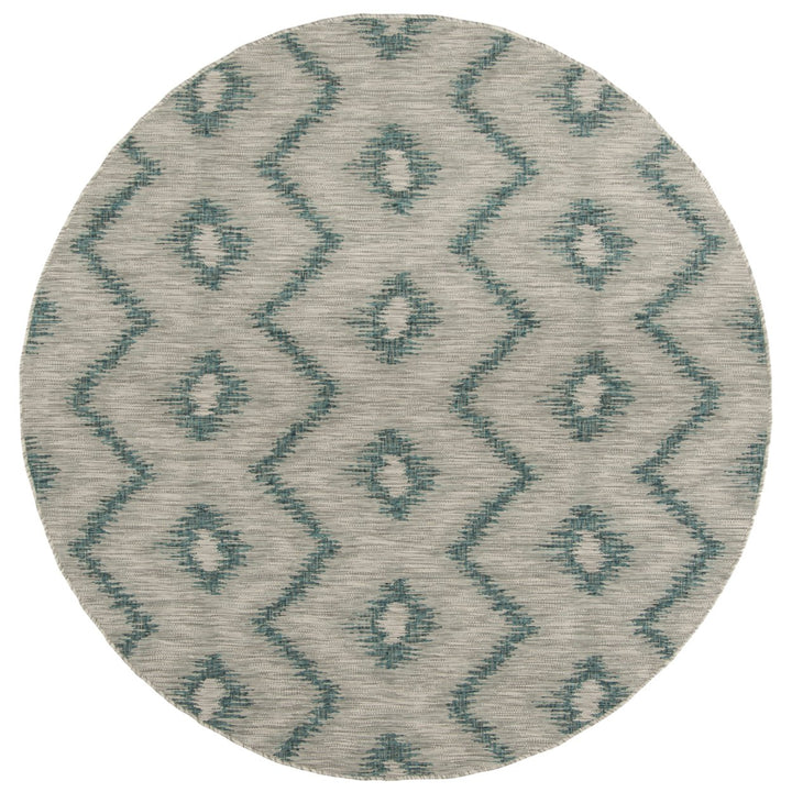 SAFAVIEH Outdoor CY8463-37212 Courtyard Grey / Blue Rug Image 1