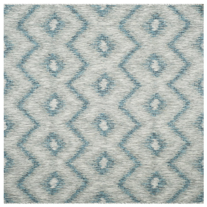 SAFAVIEH Outdoor CY8463-37212 Courtyard Grey / Blue Rug Image 7