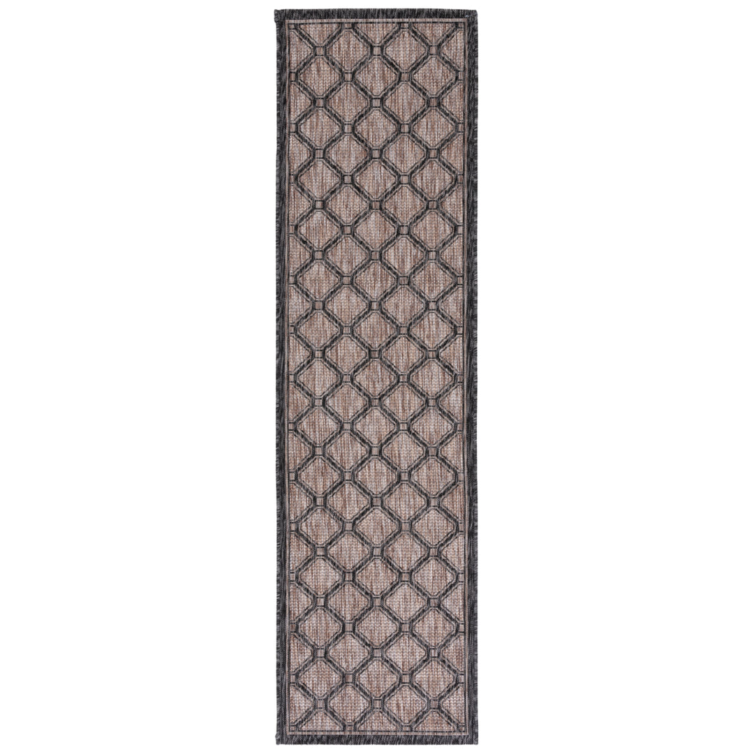 SAFAVIEH Outdoor CY8471-37312 Courtyard Natural / Black Rug Image 6