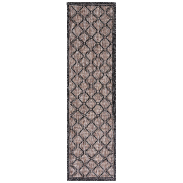 SAFAVIEH Outdoor CY8471-37312 Courtyard Natural / Black Rug Image 6