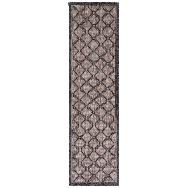 SAFAVIEH Outdoor CY8471-37312 Courtyard Natural / Black Rug Image 1