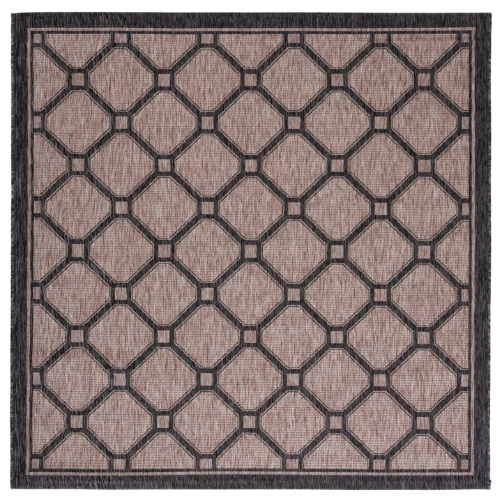 SAFAVIEH Outdoor CY8471-37312 Courtyard Natural / Black Rug Image 7