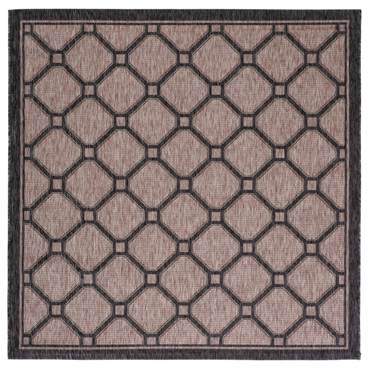 SAFAVIEH Outdoor CY8471-37312 Courtyard Natural / Black Rug Image 1