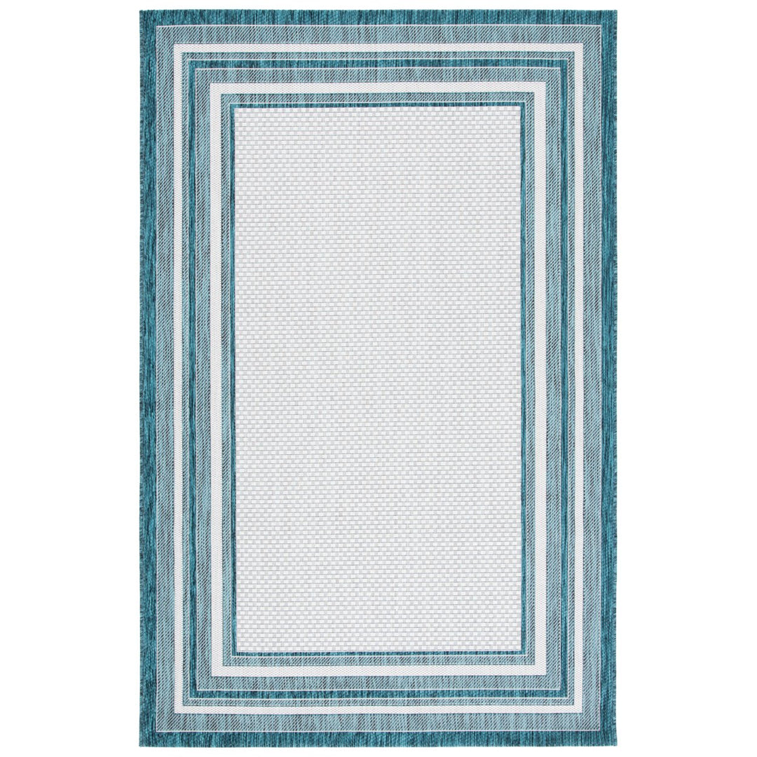 SAFAVIEH CY8475-53512 Courtyard Ivory / Teal Image 1