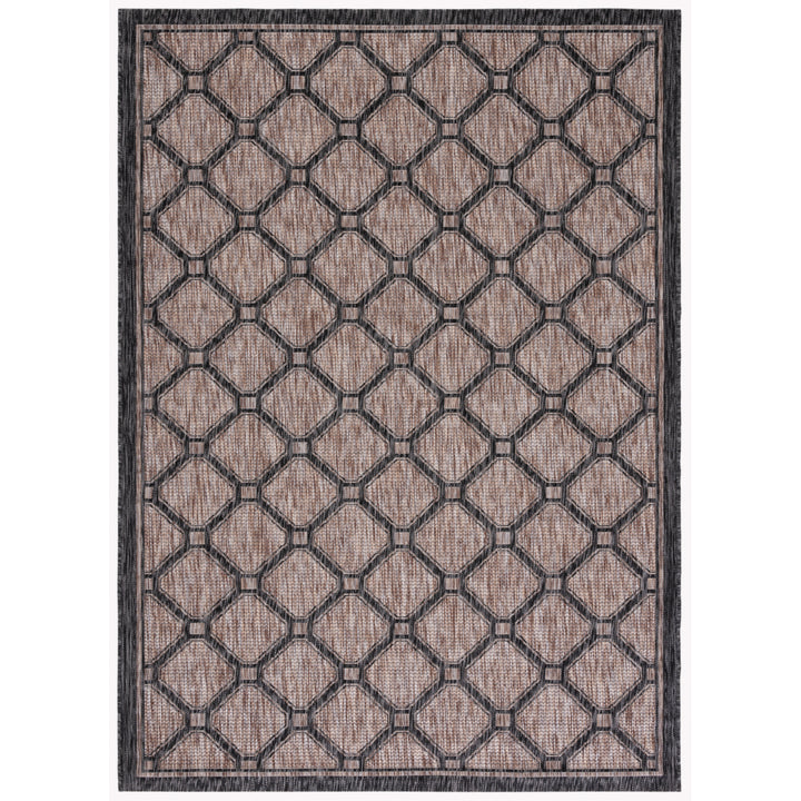 SAFAVIEH Outdoor CY8471-37312 Courtyard Natural / Black Rug Image 10