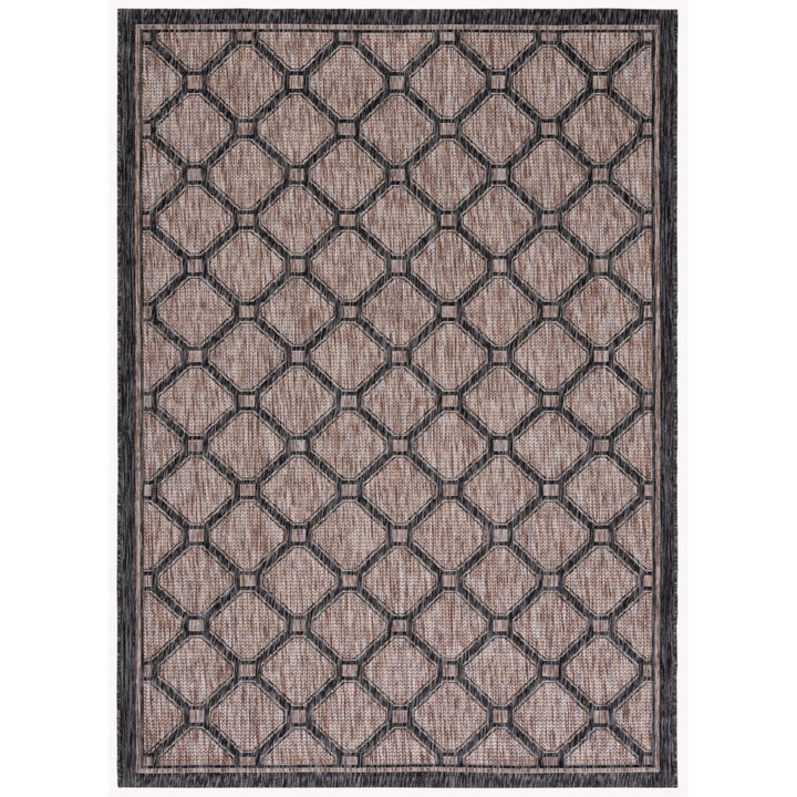 SAFAVIEH Outdoor CY8471-37312 Courtyard Natural / Black Rug Image 1