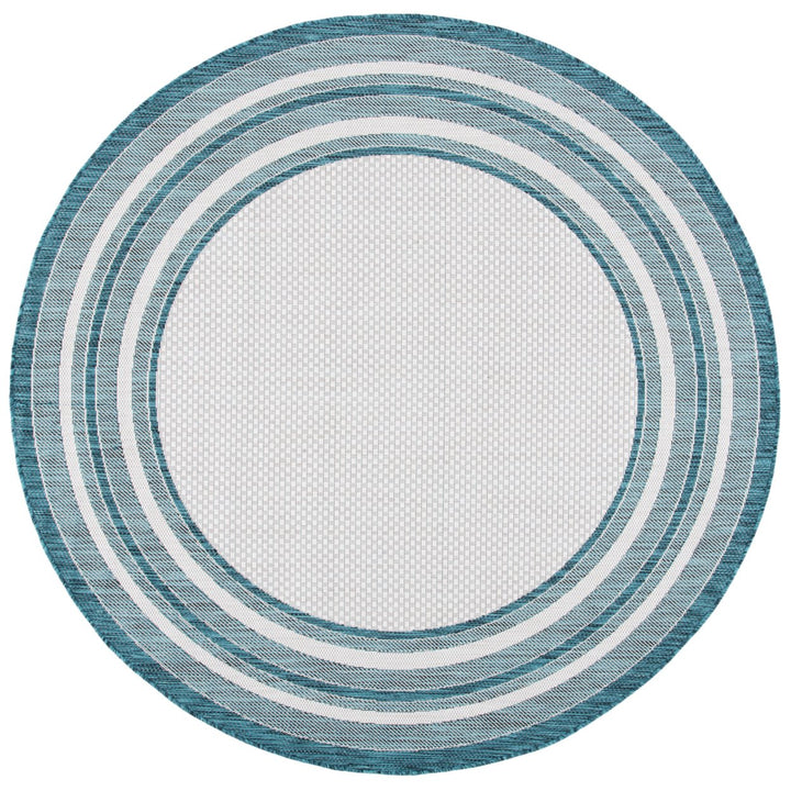 SAFAVIEH CY8475-53512 Courtyard Ivory / Teal Image 2