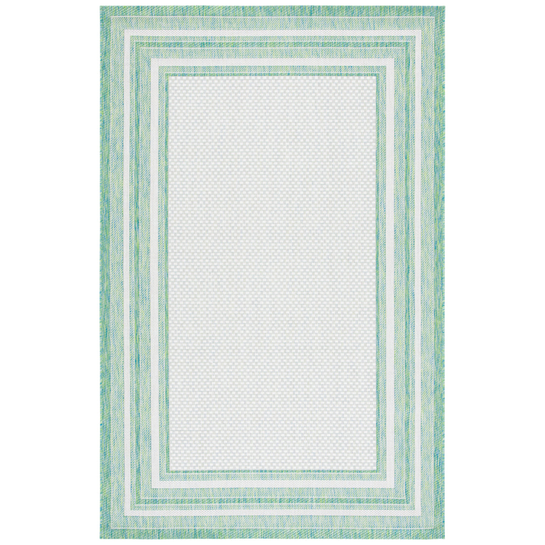 SAFAVIEH Outdoor CY8475-55712 Courtyard Ivory / Green Rug Image 3