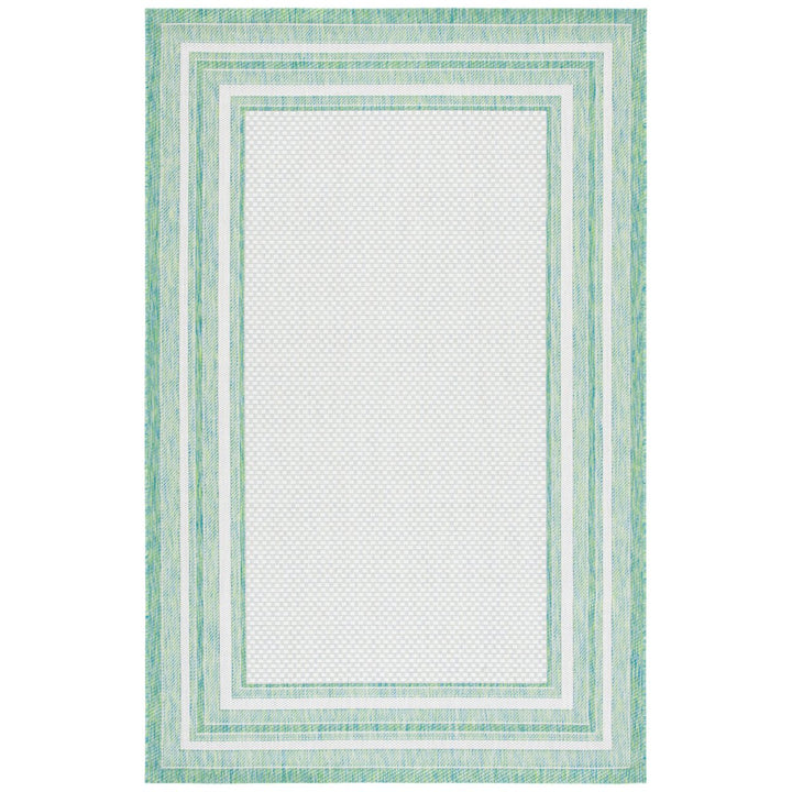 SAFAVIEH Outdoor CY8475-55712 Courtyard Ivory / Green Rug Image 1