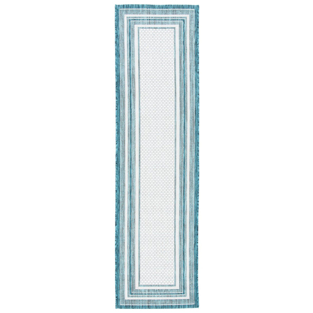 SAFAVIEH CY8475-53512 Courtyard Ivory / Teal Image 4