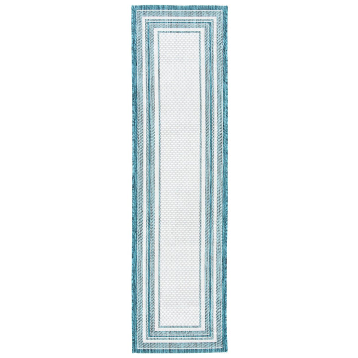 SAFAVIEH CY8475-53512 Courtyard Ivory / Teal Image 4