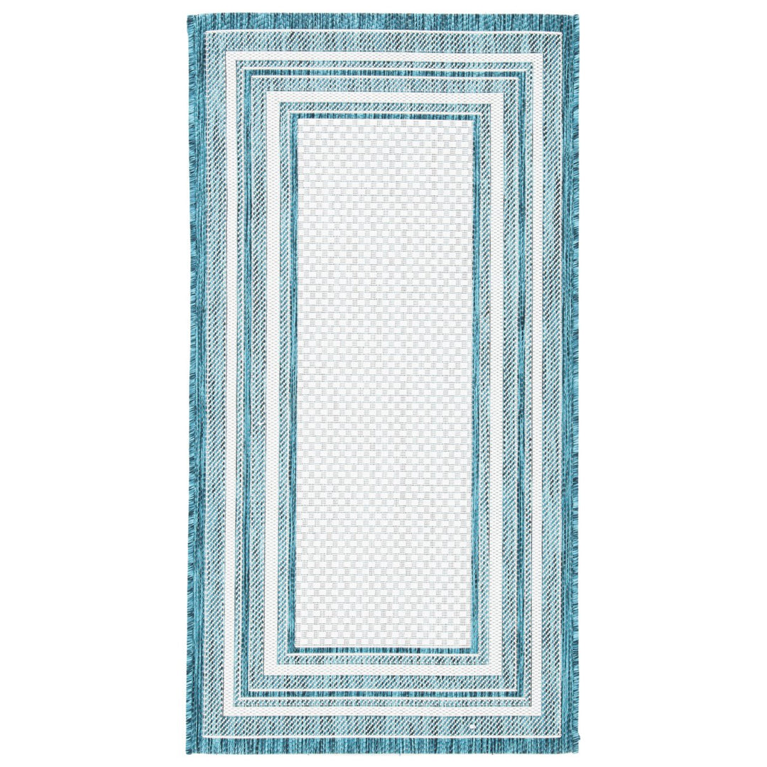 SAFAVIEH CY8475-53512 Courtyard Ivory / Teal Image 1