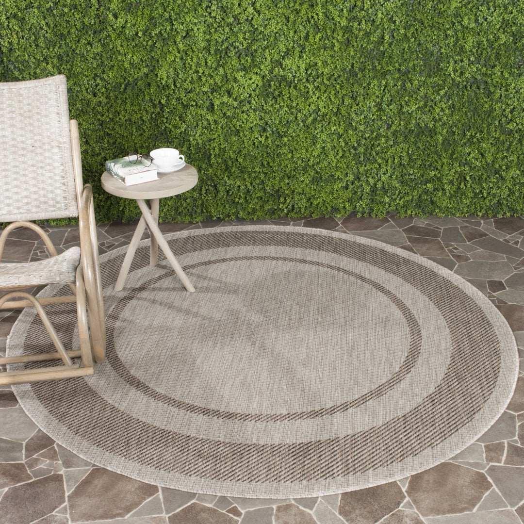 SAFAVIEH Outdoor CY8477-36312 Courtyard Beige / Brown Rug Image 2