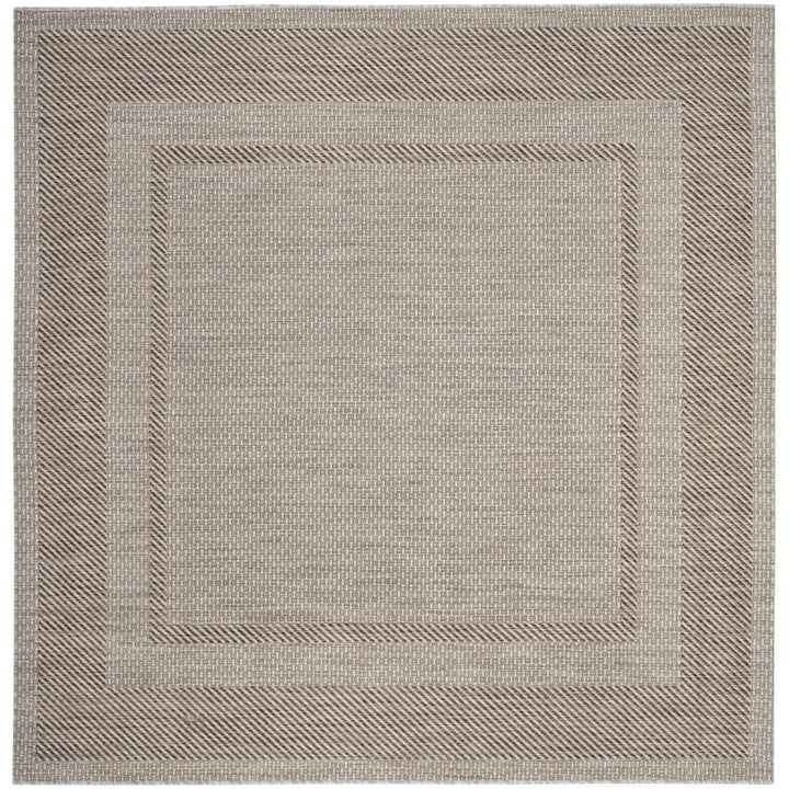 SAFAVIEH Outdoor CY8477-36312 Courtyard Beige / Brown Rug Image 1