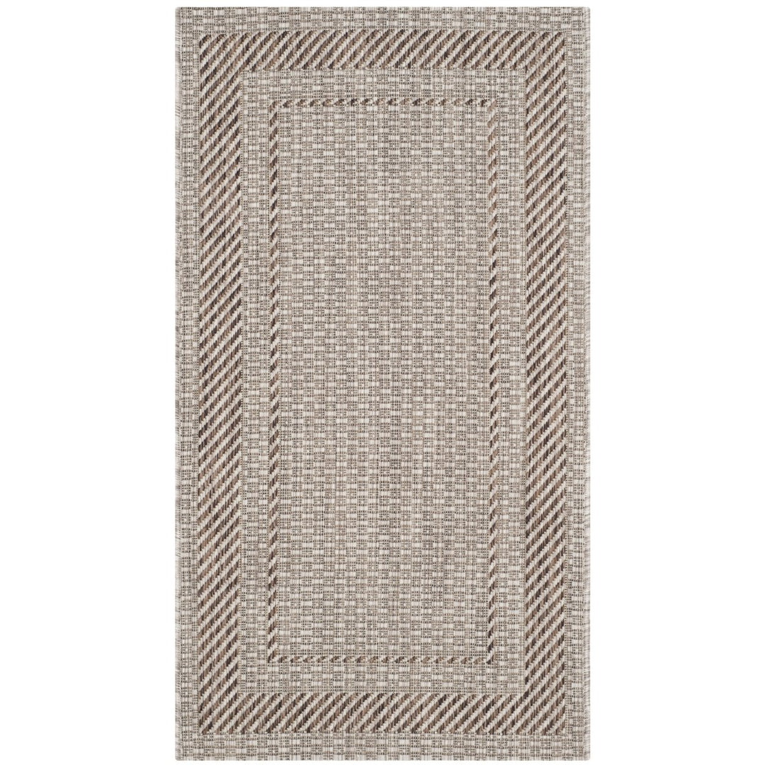 SAFAVIEH Outdoor CY8477-36312 Courtyard Beige / Brown Rug Image 9