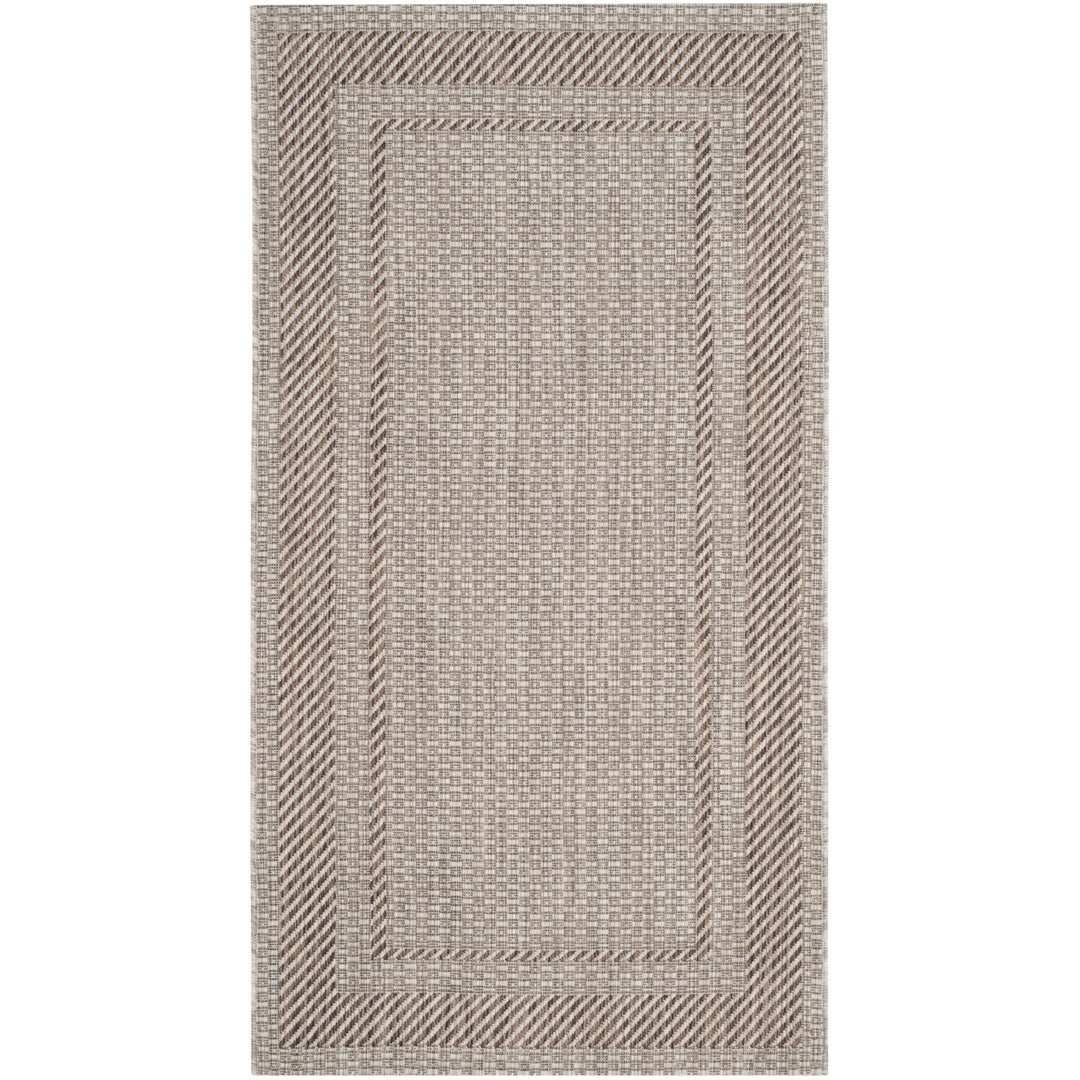 SAFAVIEH Outdoor CY8477-36312 Courtyard Beige / Brown Rug Image 10