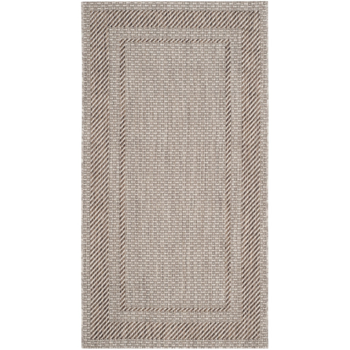 SAFAVIEH Outdoor CY8477-36312 Courtyard Beige / Brown Rug Image 10