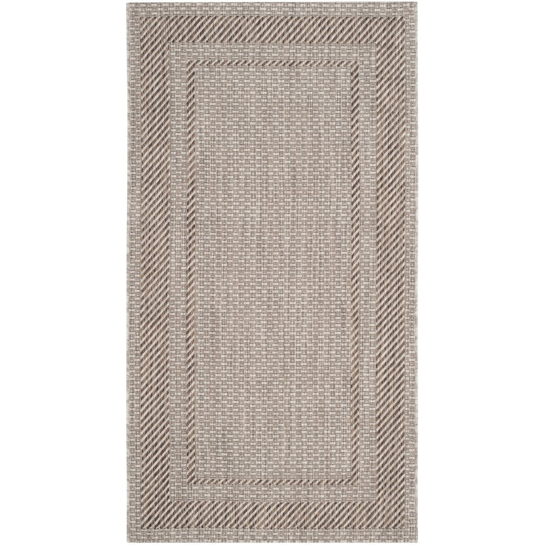 SAFAVIEH Outdoor CY8477-36312 Courtyard Beige / Brown Rug Image 1