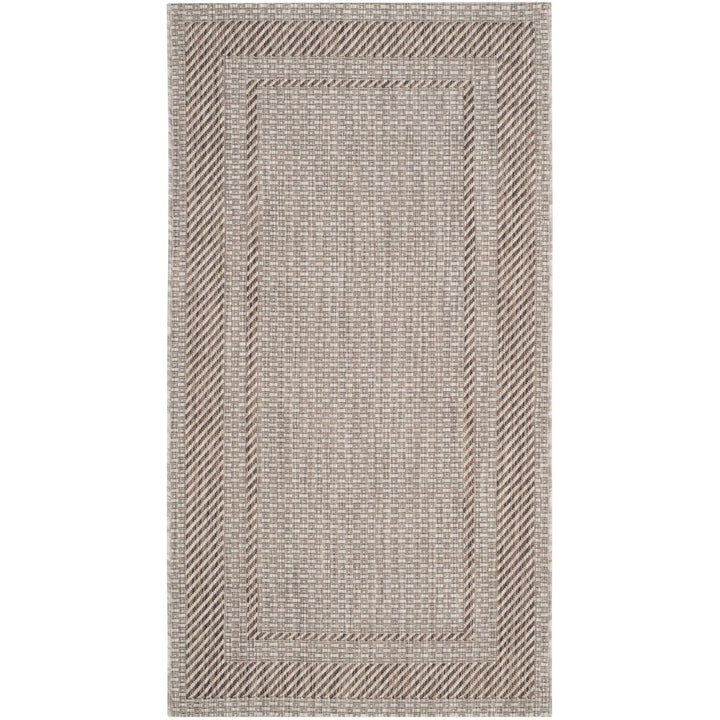 SAFAVIEH Outdoor CY8477-36312 Courtyard Beige / Brown Rug Image 1