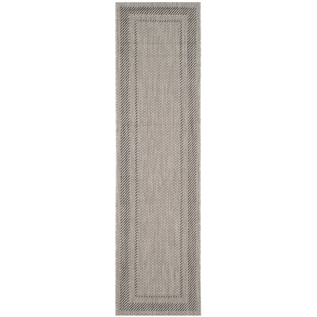 SAFAVIEH Outdoor CY8477-36612 Courtyard Beige / Black Rug Image 4