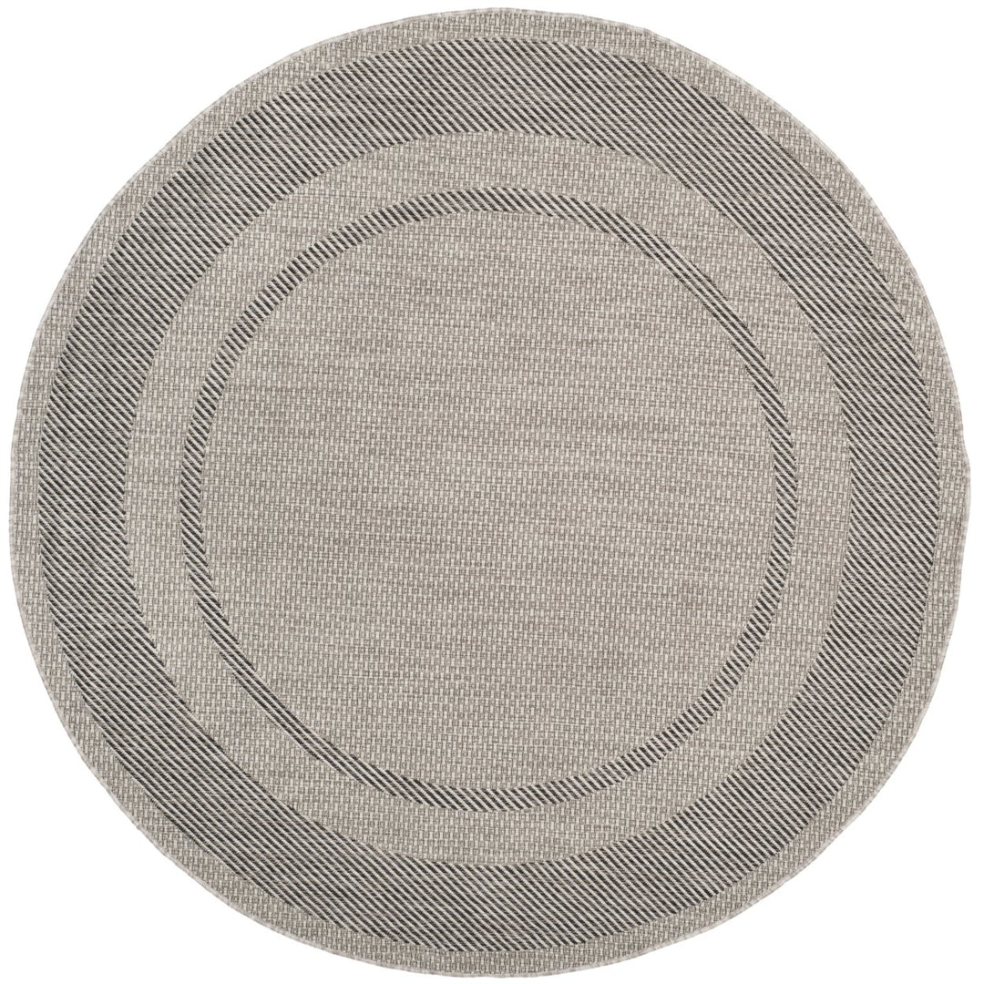 SAFAVIEH Outdoor CY8477-36612 Courtyard Beige / Black Rug Image 1