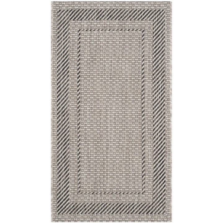 SAFAVIEH Outdoor CY8477-36612 Courtyard Beige / Black Rug Image 9