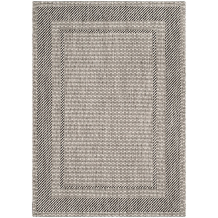 SAFAVIEH Outdoor CY8477-36612 Courtyard Beige / Black Rug Image 10