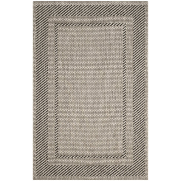 SAFAVIEH Outdoor CY8477-36612 Courtyard Beige / Black Rug Image 11