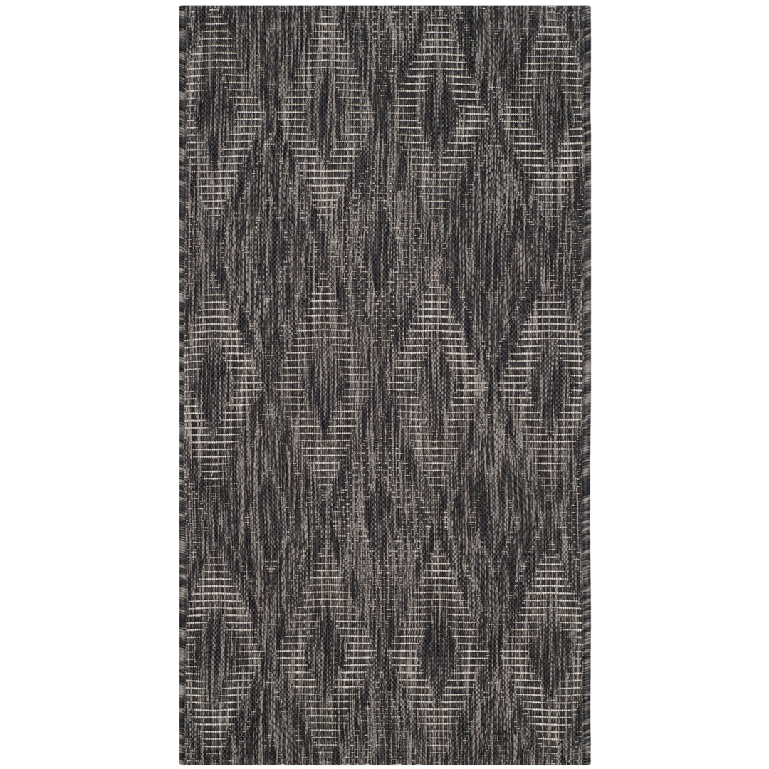 SAFAVIEH Outdoor CY8522-36622 Courtyard Black / Black Rug Image 2