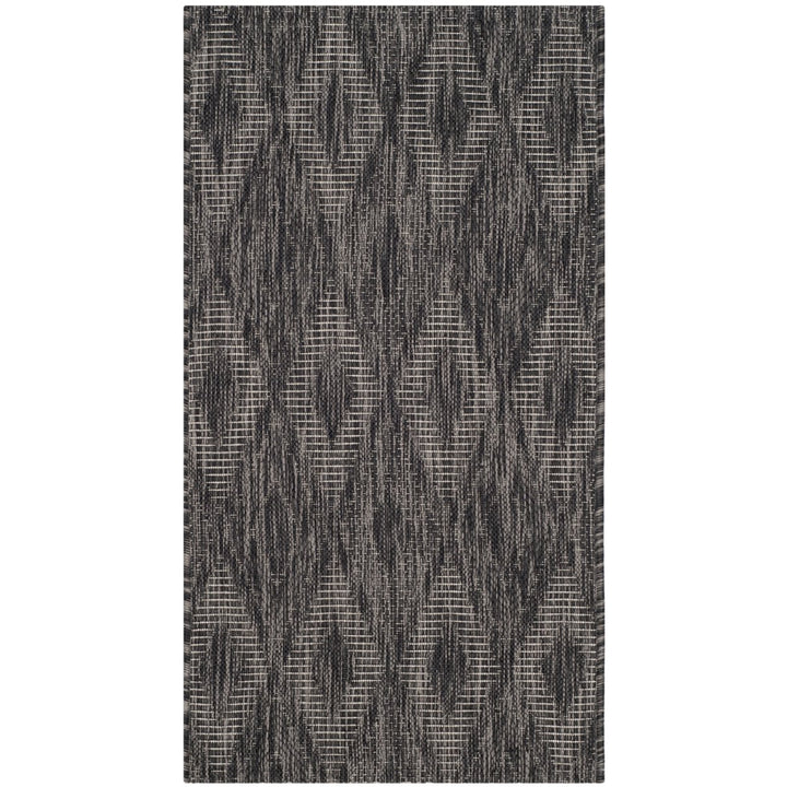 SAFAVIEH Outdoor CY8522-36622 Courtyard Black / Black Rug Image 1