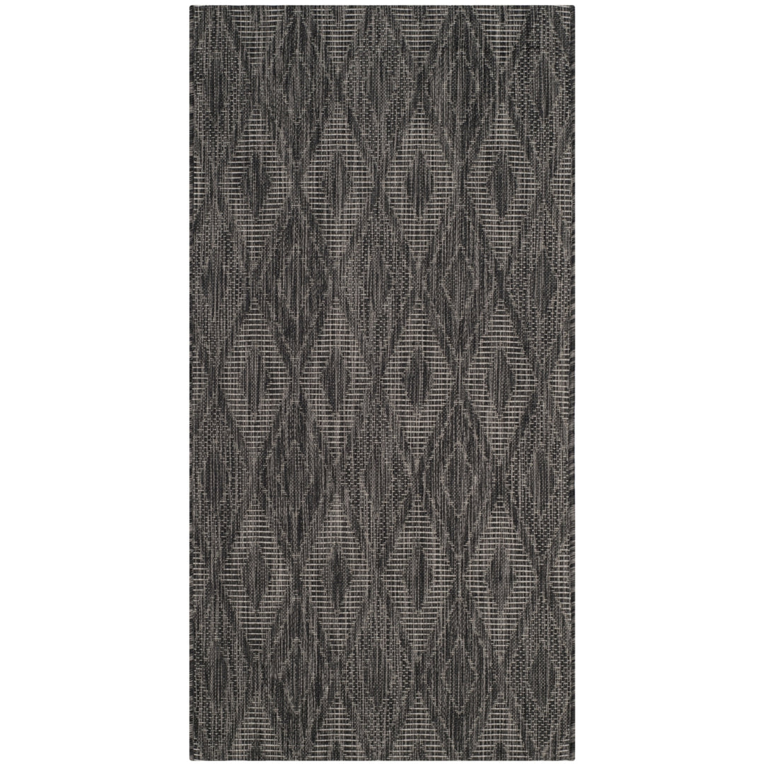 SAFAVIEH Outdoor CY8522-36622 Courtyard Black / Black Rug Image 4