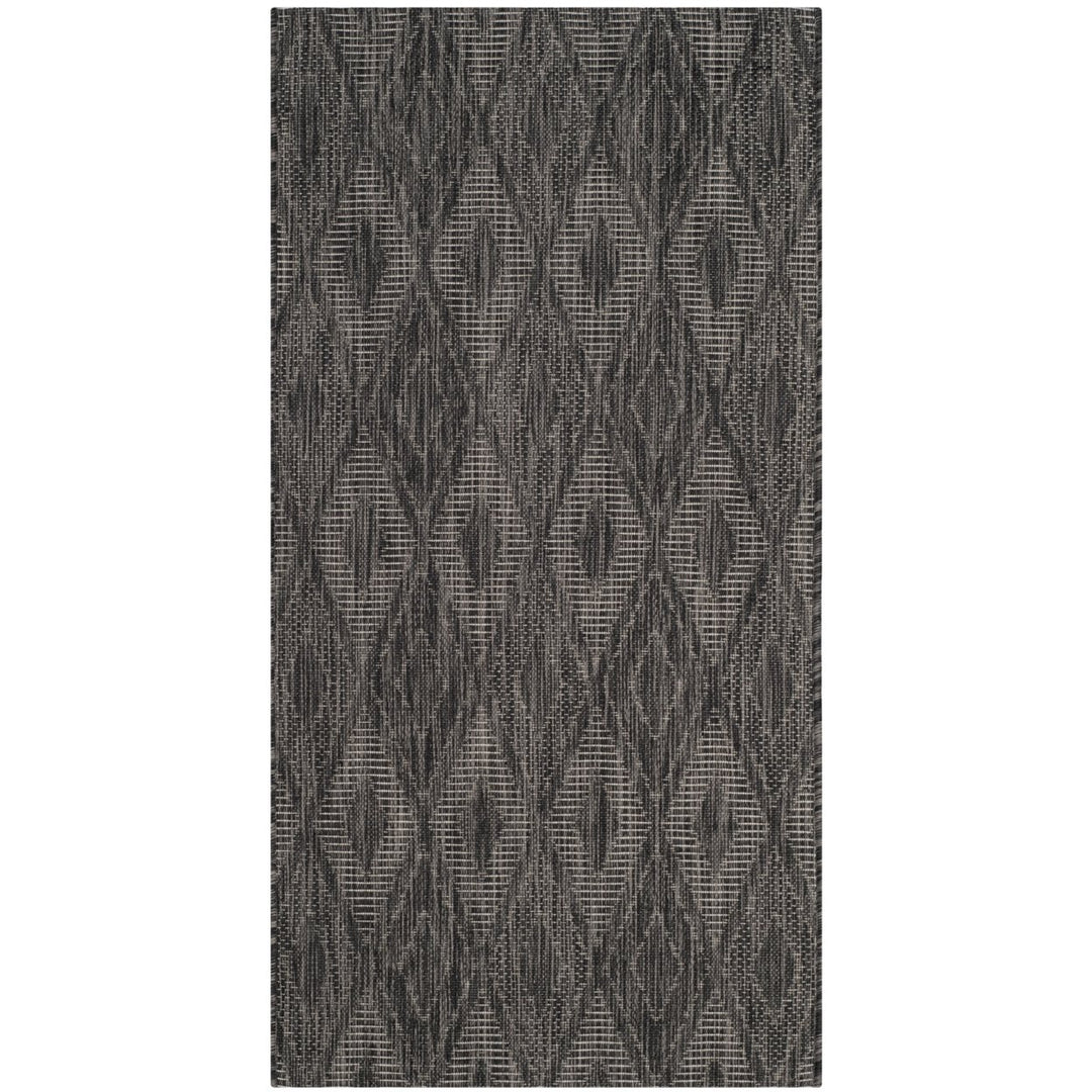 SAFAVIEH Outdoor CY8522-36622 Courtyard Black / Black Rug Image 1