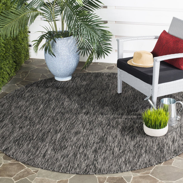 SAFAVIEH Outdoor CY8522-36622 Courtyard Black / Black Rug Image 10