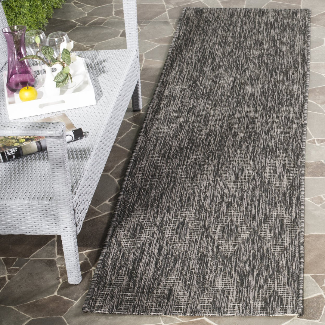 SAFAVIEH Outdoor CY8522-36622 Courtyard Black / Black Rug Image 11