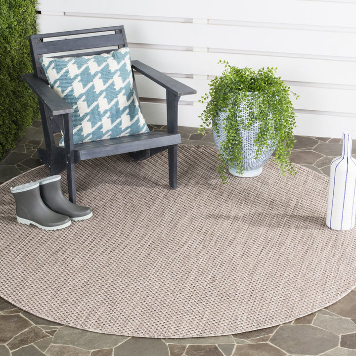 SAFAVIEH Outdoor CY8521-36312 Courtyard Natural / Cream Rug Image 2