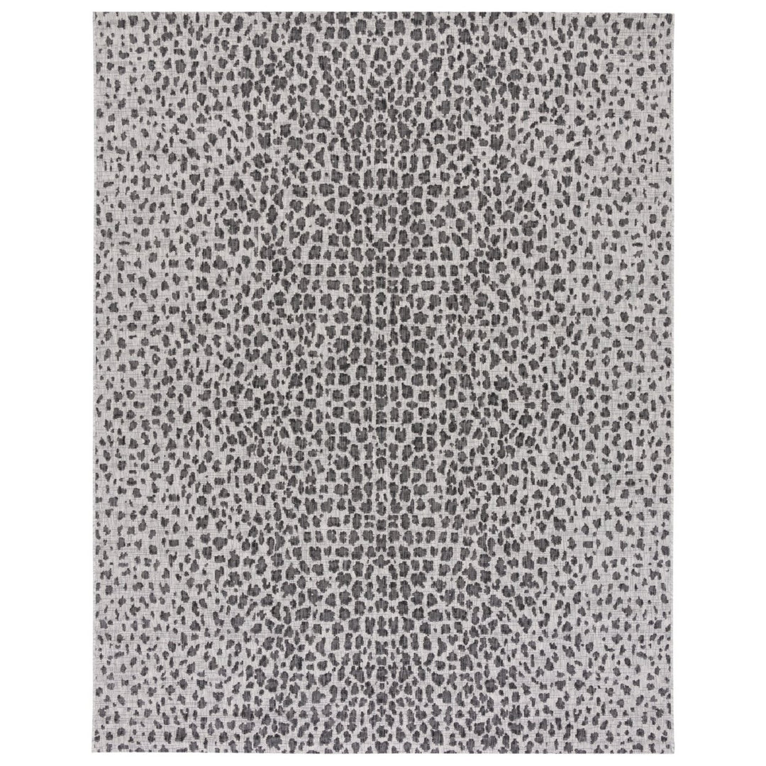 SAFAVIEH Outdoor CY8505-37612 Courtyard Navy / Grey Rug Image 1