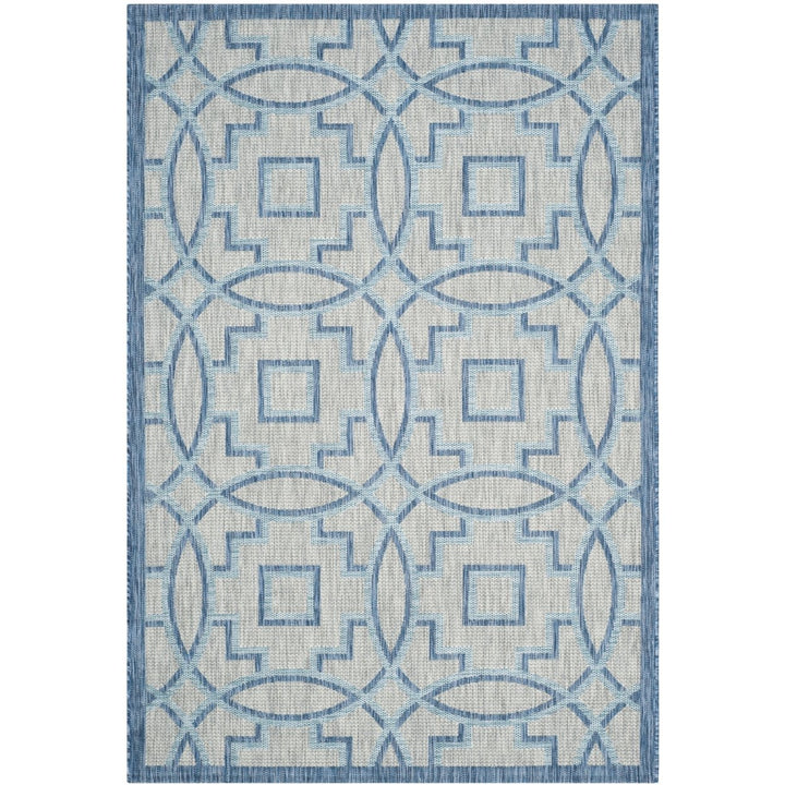 SAFAVIEH Outdoor CY8499-36812 Courtyard Grey / Navy Rug Image 10