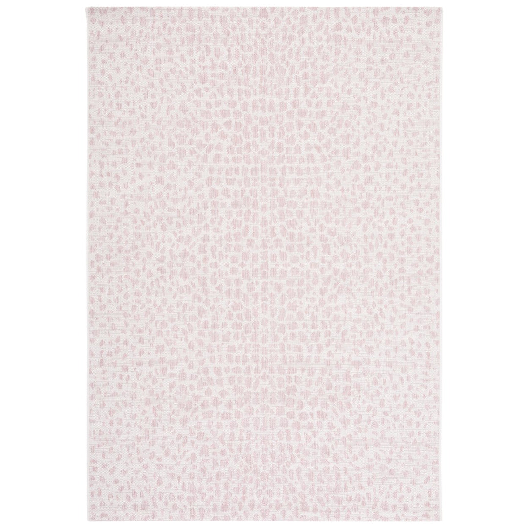 SAFAVIEH Outdoor CY8505-56212 Courtyard Ivory / Blush Pink Rug Image 4