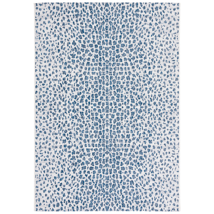 SAFAVIEH Outdoor CY8505-53412 Courtyard Ivory / Navy Rug Image 4