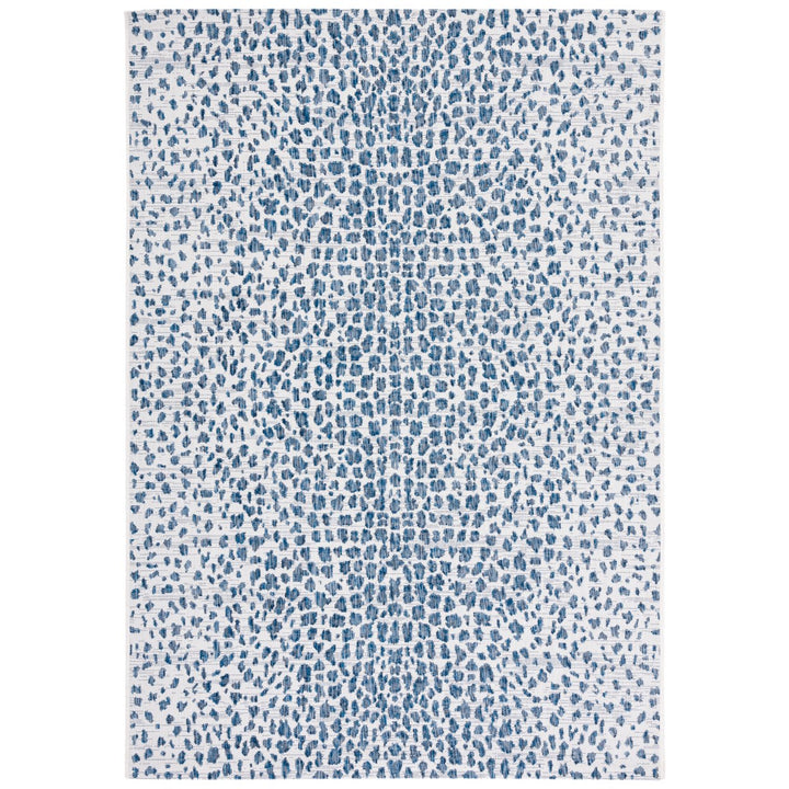 SAFAVIEH Outdoor CY8505-53412 Courtyard Ivory / Navy Rug Image 1