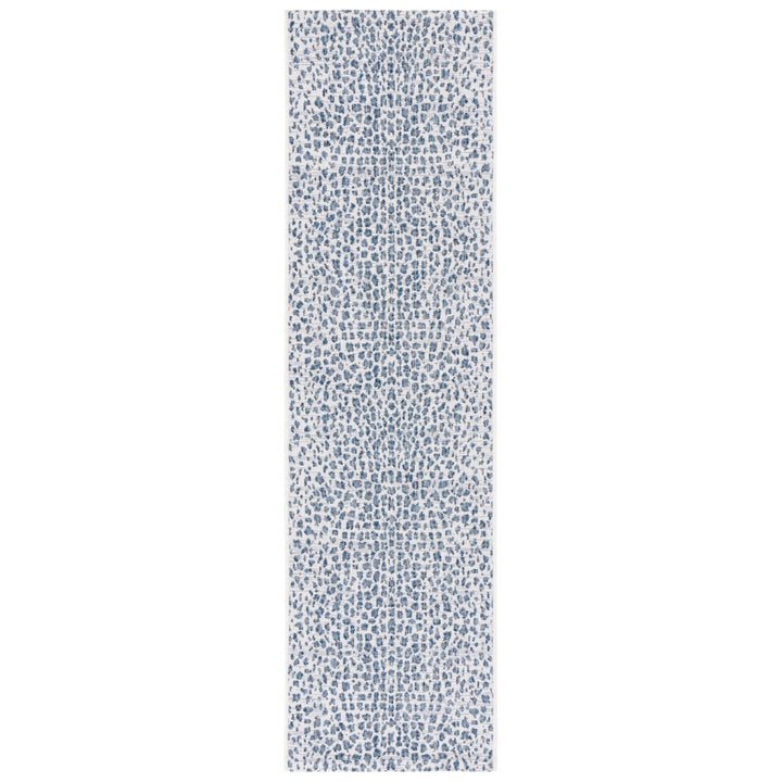 SAFAVIEH Outdoor CY8505-53412 Courtyard Ivory / Navy Rug Image 1