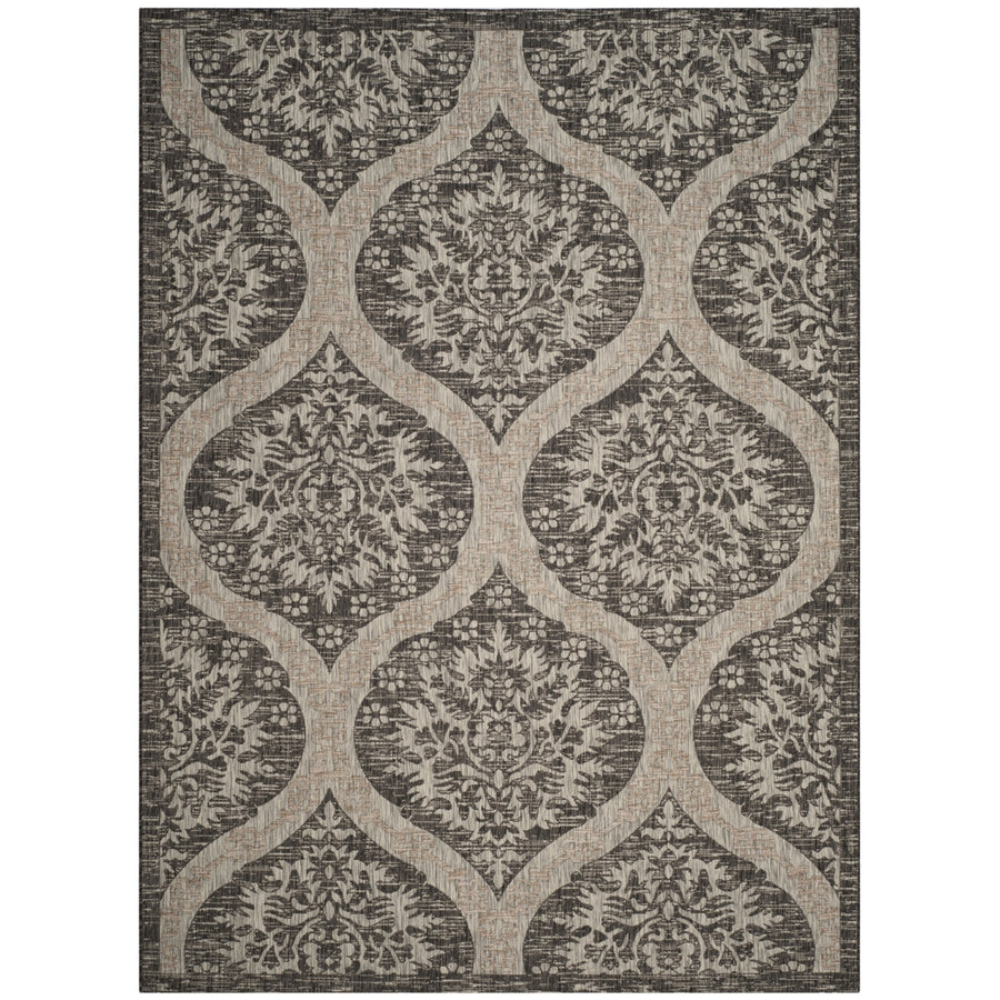 SAFAVIEH CY8511-37621 Courtyard Black / Light Grey Image 1