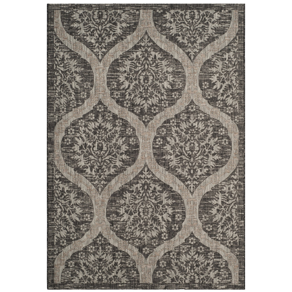 SAFAVIEH CY8511-37621 Courtyard Black / Light Grey Image 2