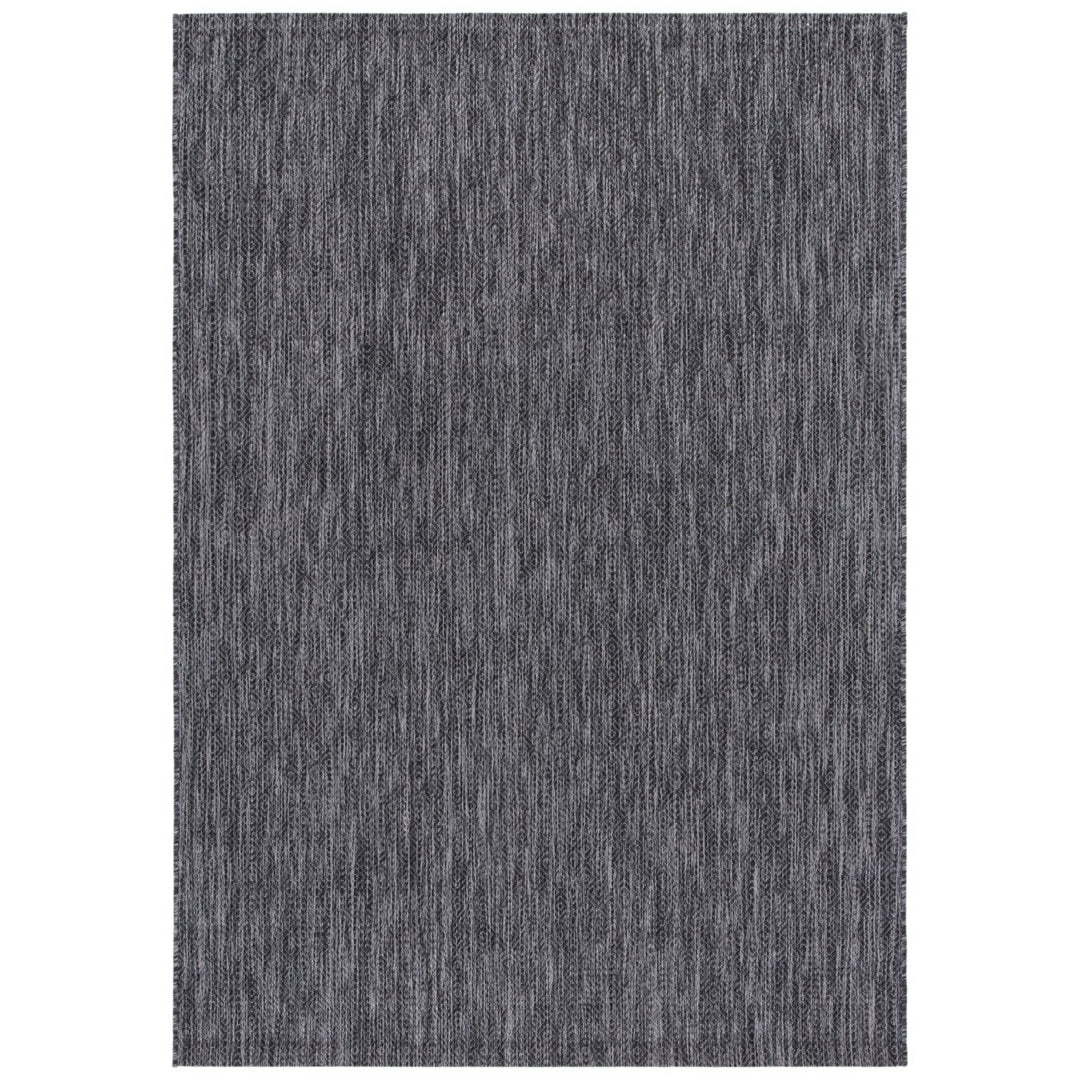 SAFAVIEH Outdoor CY8520-53722 Courtyard Black / Grey Rug Image 4