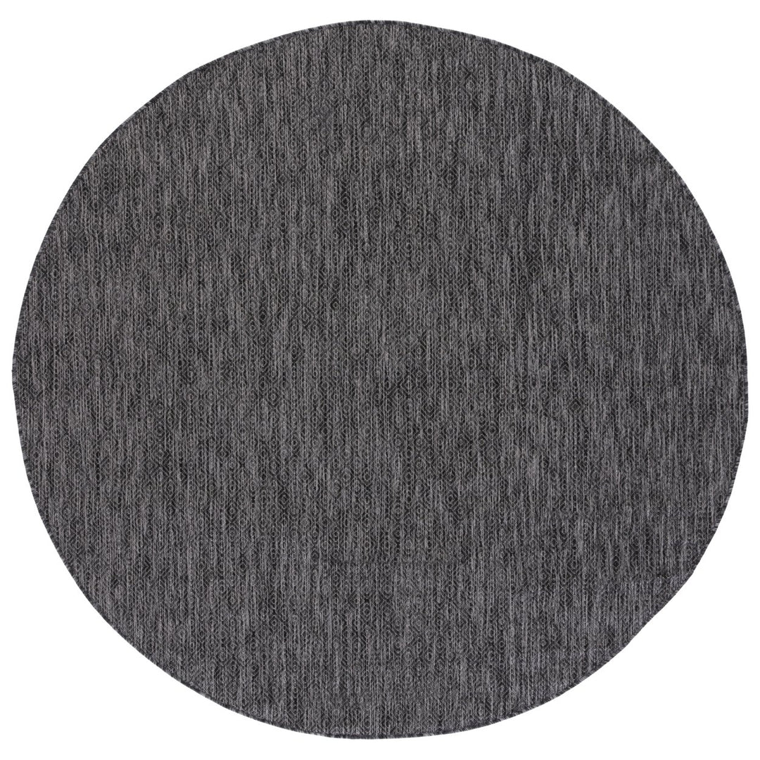 SAFAVIEH Outdoor CY8520-53722 Courtyard Black / Grey Rug Image 5