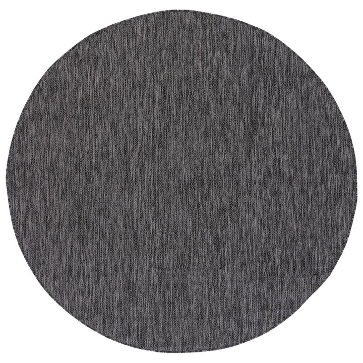 SAFAVIEH Outdoor CY8520-53722 Courtyard Black / Grey Rug Image 1