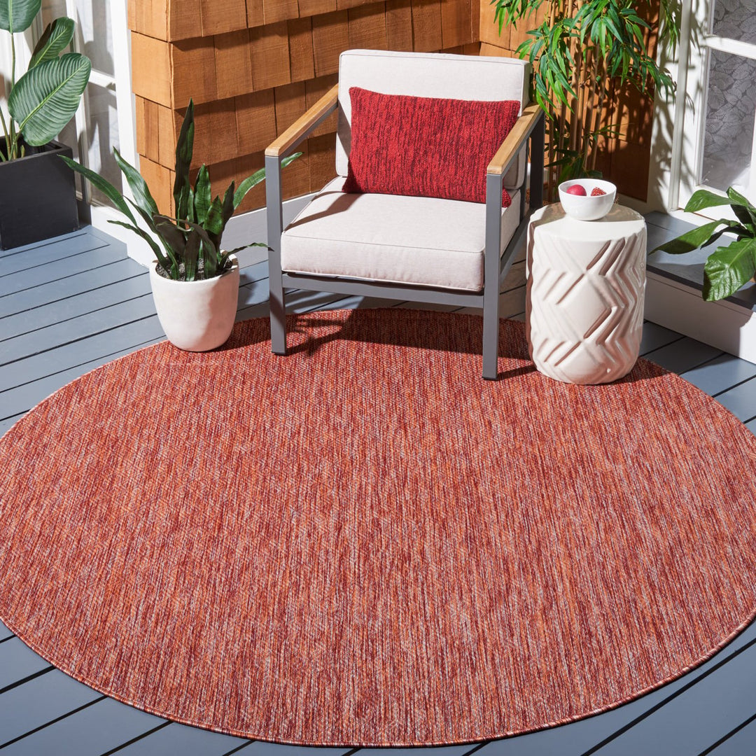 SAFAVIEH Outdoor CY8520-36522 Courtyard Red / Red Rug Image 10