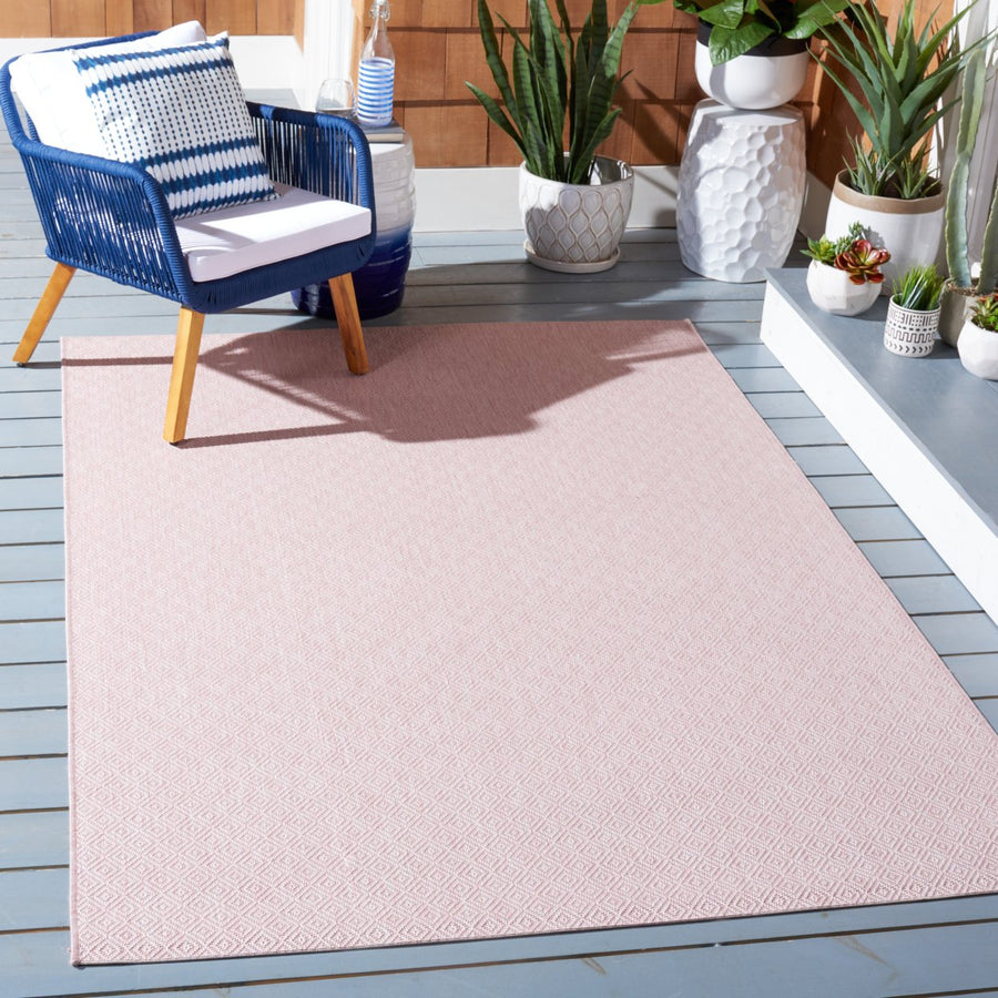 SAFAVIEH Outdoor CY8520-56222 Courtyard Soft Pink / - Rug Image 1