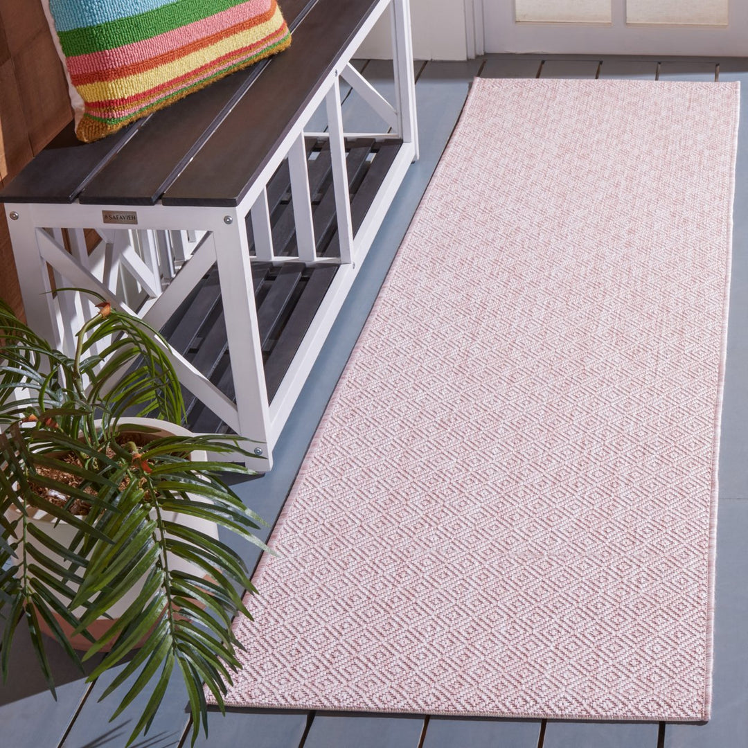 SAFAVIEH Outdoor CY8520-56222 Courtyard Soft Pink / - Rug Image 3